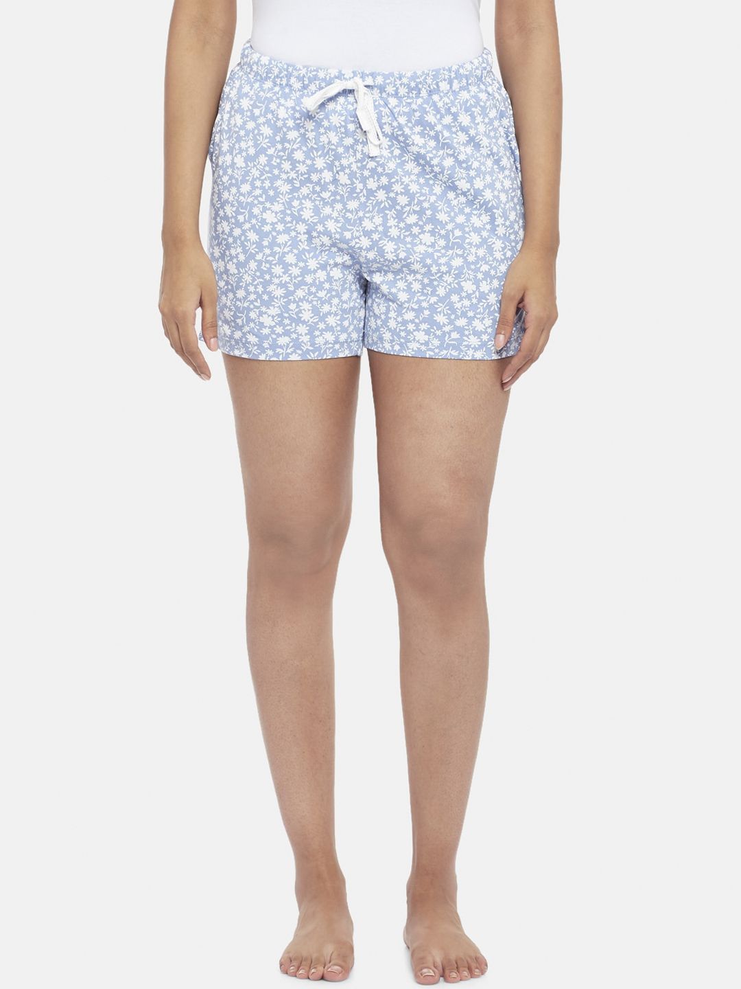 Dreamz by Pantaloons Women Blue Floral Printed Regular Lounge Shorts Price in India