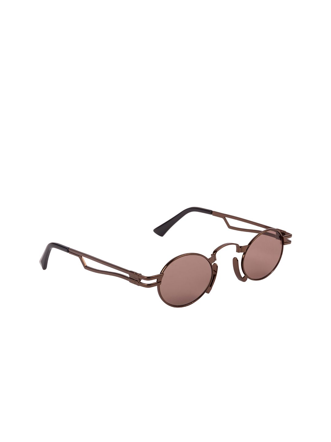 Voyage Unisex Copper Lens & Brown Full Rim Oval Sunglasses B80579MG3584-Brown Price in India