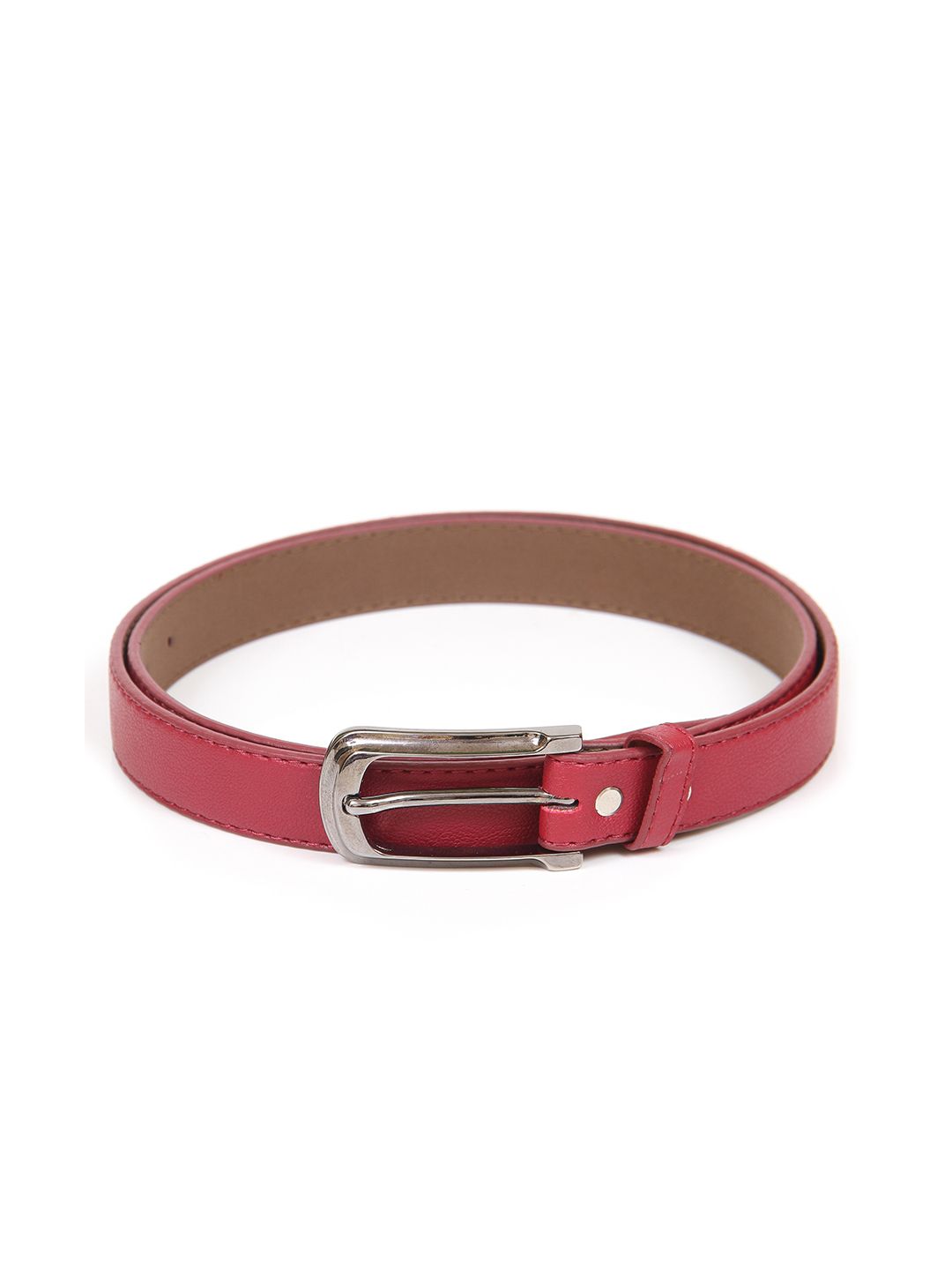 Calvadoss Women Solid Red PU Belt Price in India