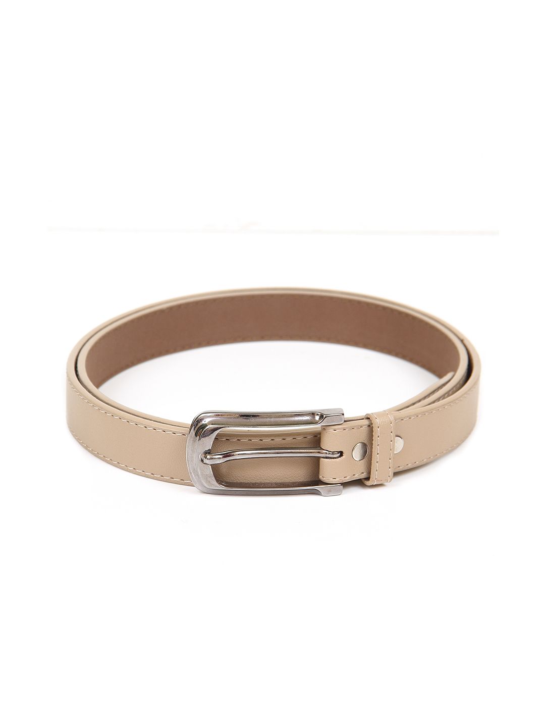 Calvadoss Women Solid Beige PU Belt Price in India