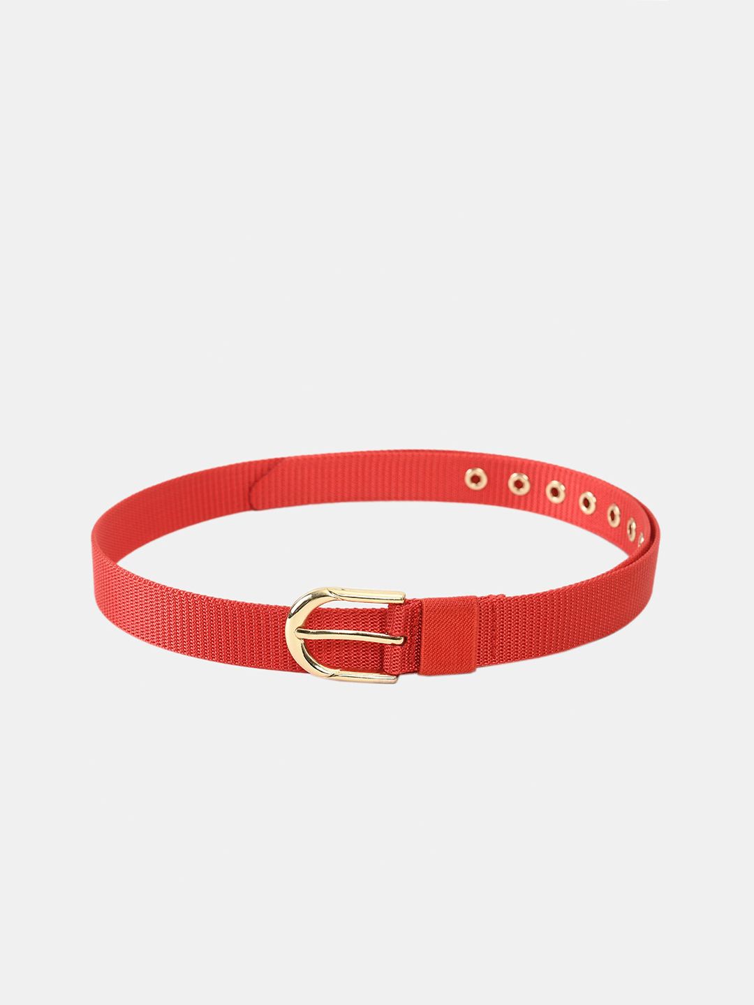 Kastner Women Solid Red Canvas Belt Price in India
