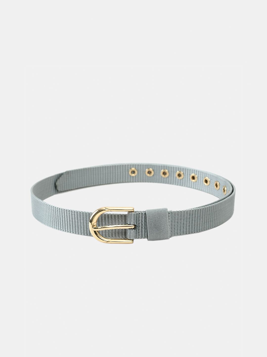 Kastner Women Silver-Toned Textured Canvas Belt Price in India