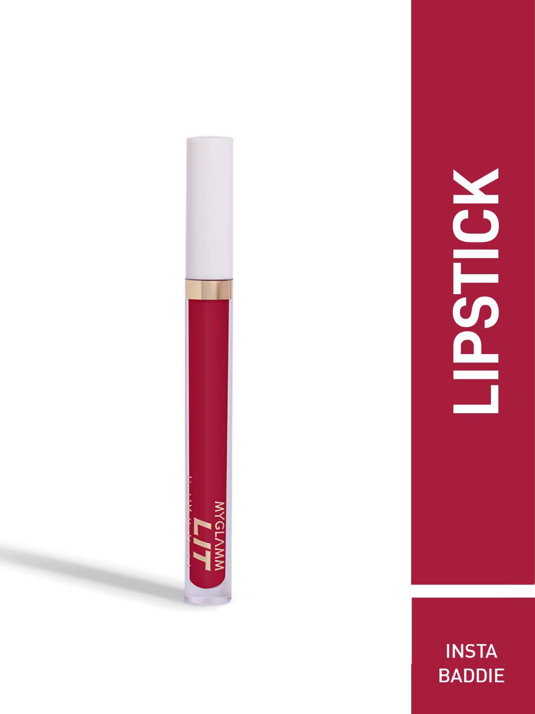 MyGlamm LIT Liquid Matte Lipstick-Insta Baddie-3ml Price in India