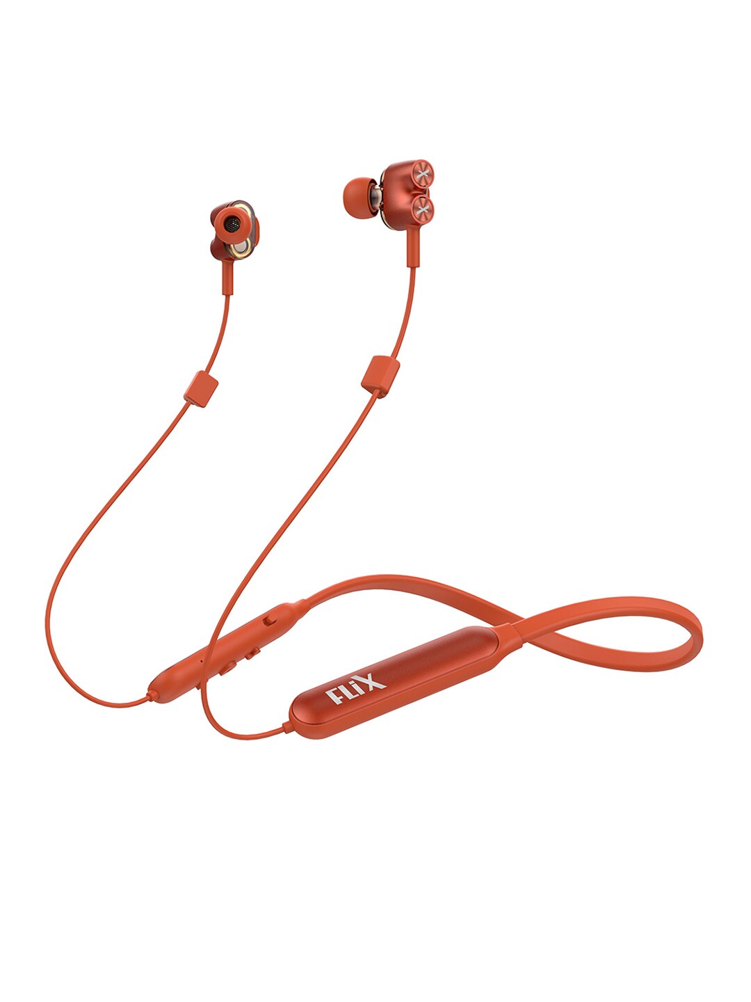 FLiX Red Solid Blaze 210 Wireless In-Ear Earphones Price in India
