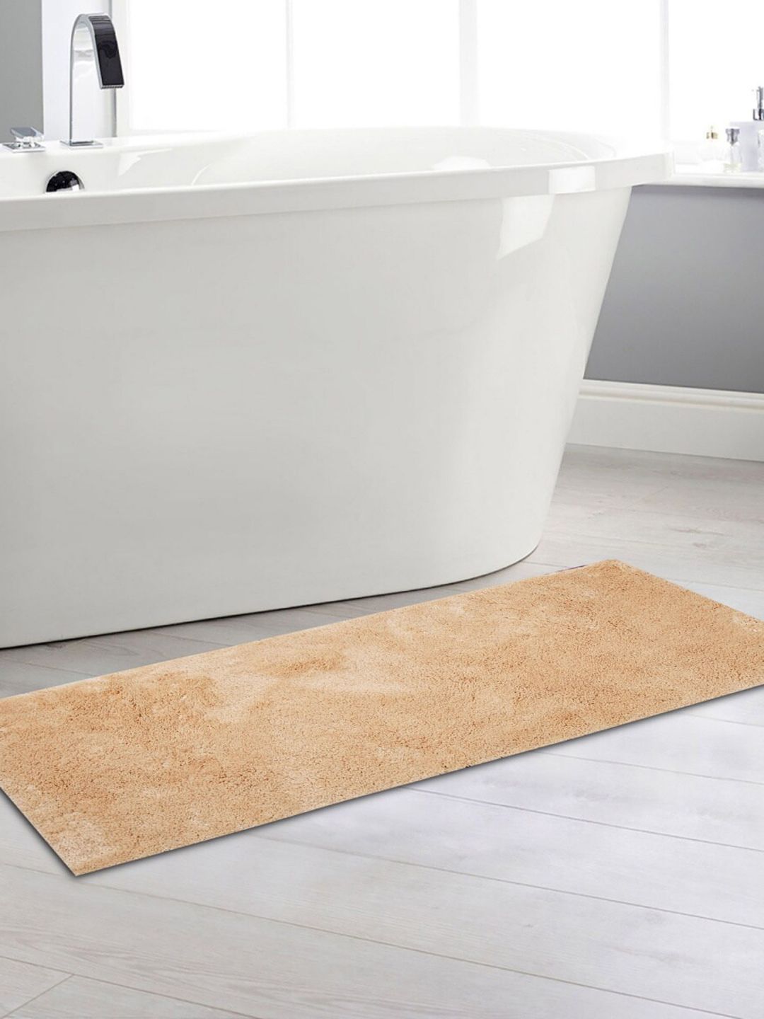 Home Centre Beige Solid Bath Runner Price in India
