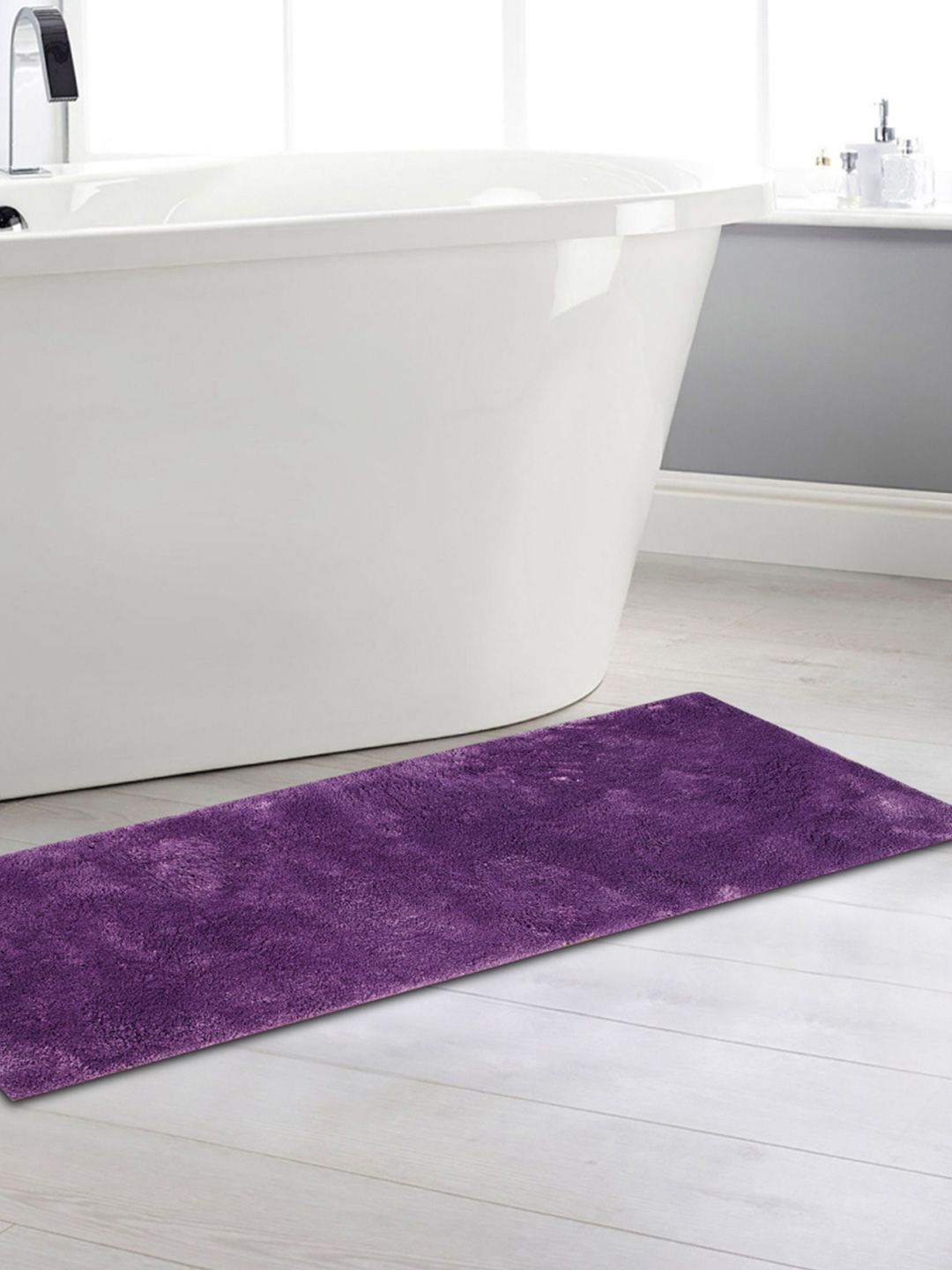 Home Centre Purple Solid Bath Runner Price in India
