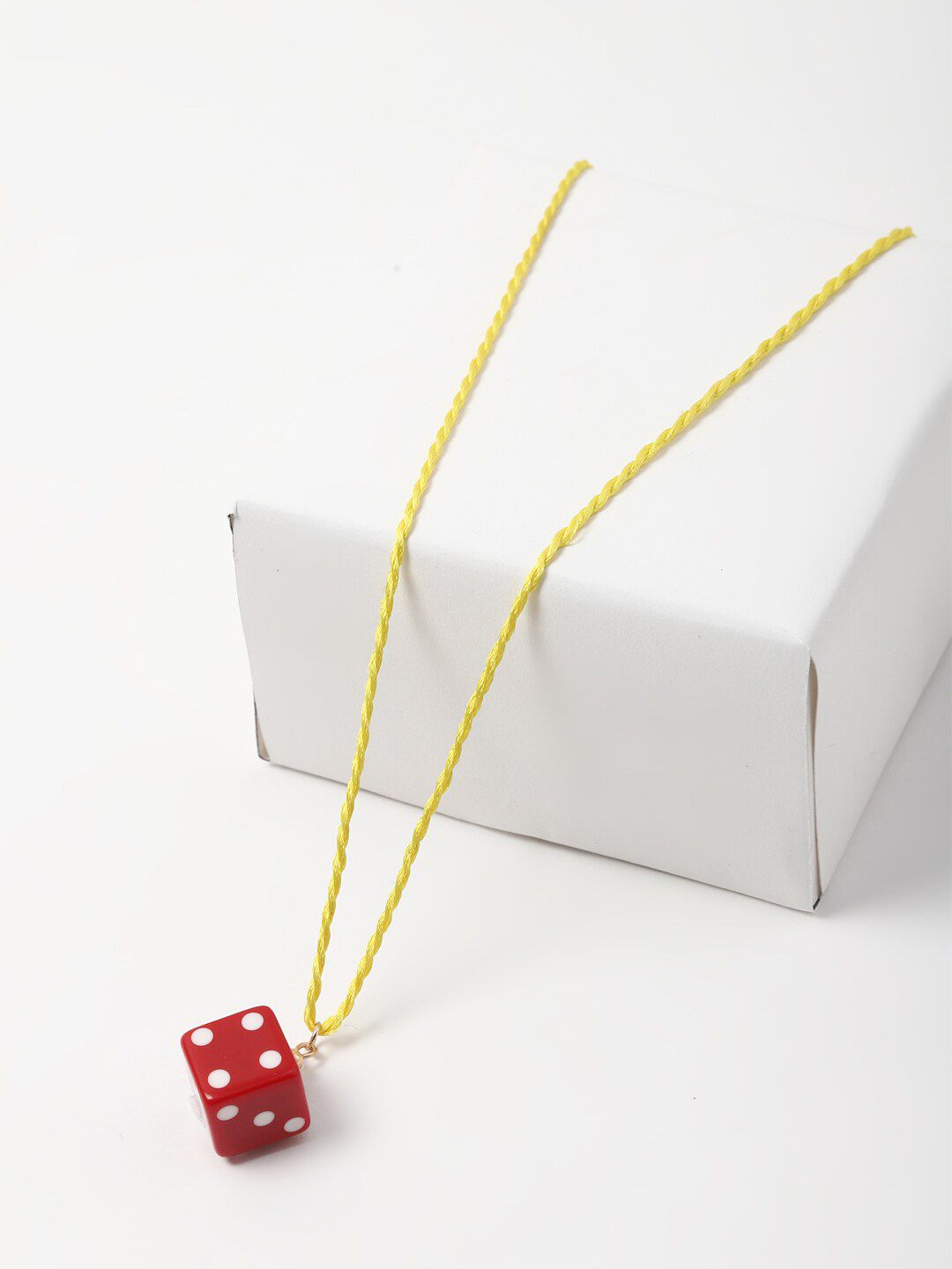 FOREVER 21 Red & Yellow Dice Pendant Chain Price in India