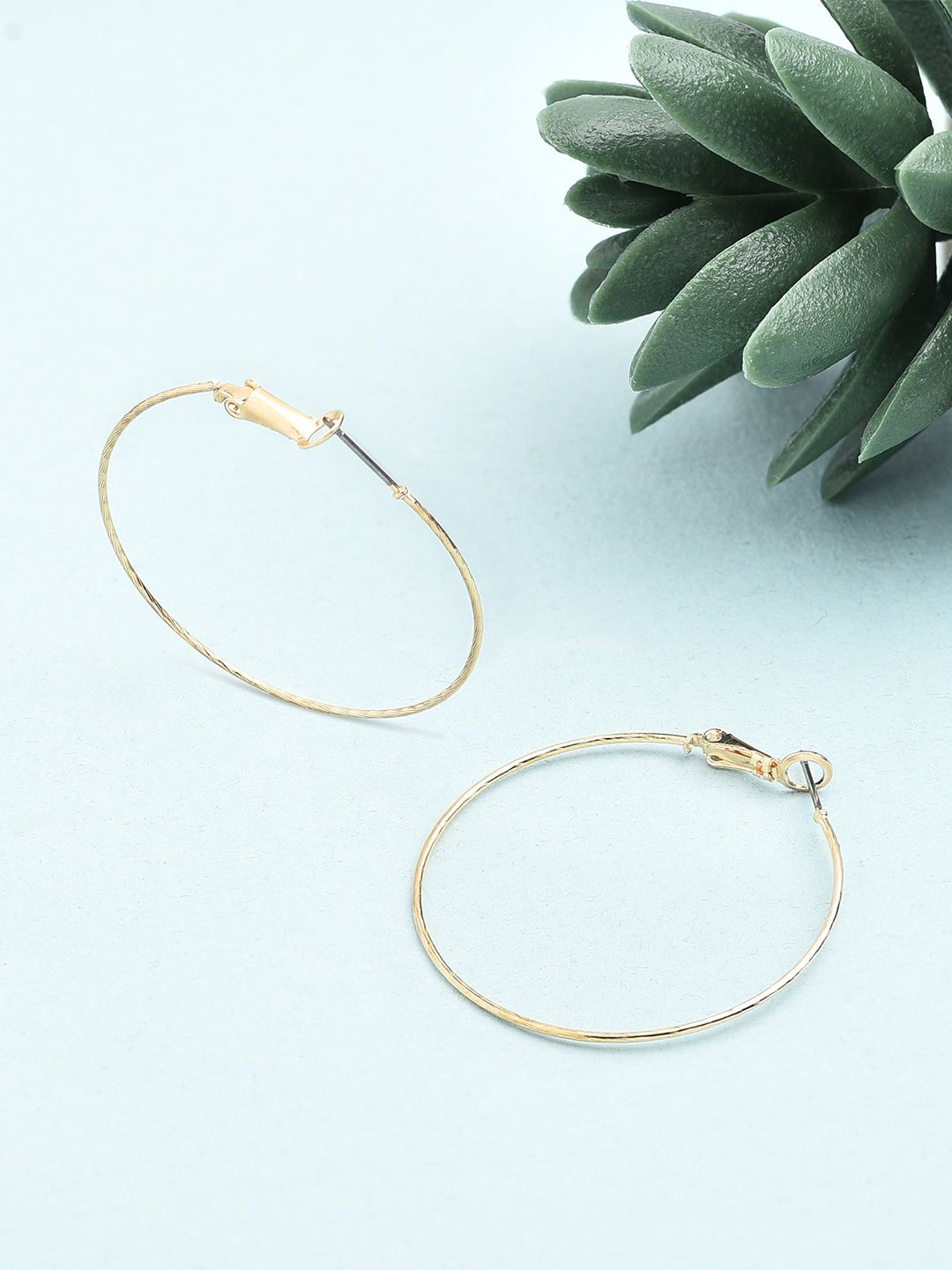 Accessorize Rose Gold Contemporary Hoop Earrings Price in India