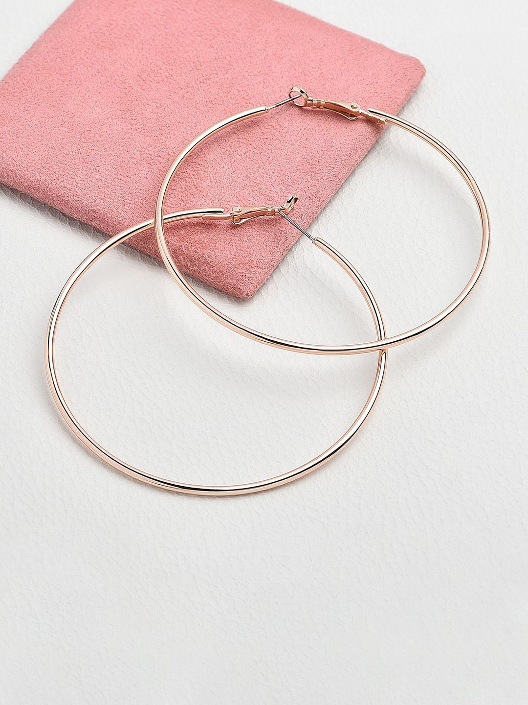 Accessorize Rose Gold Circular Hoop Earrings Price in India
