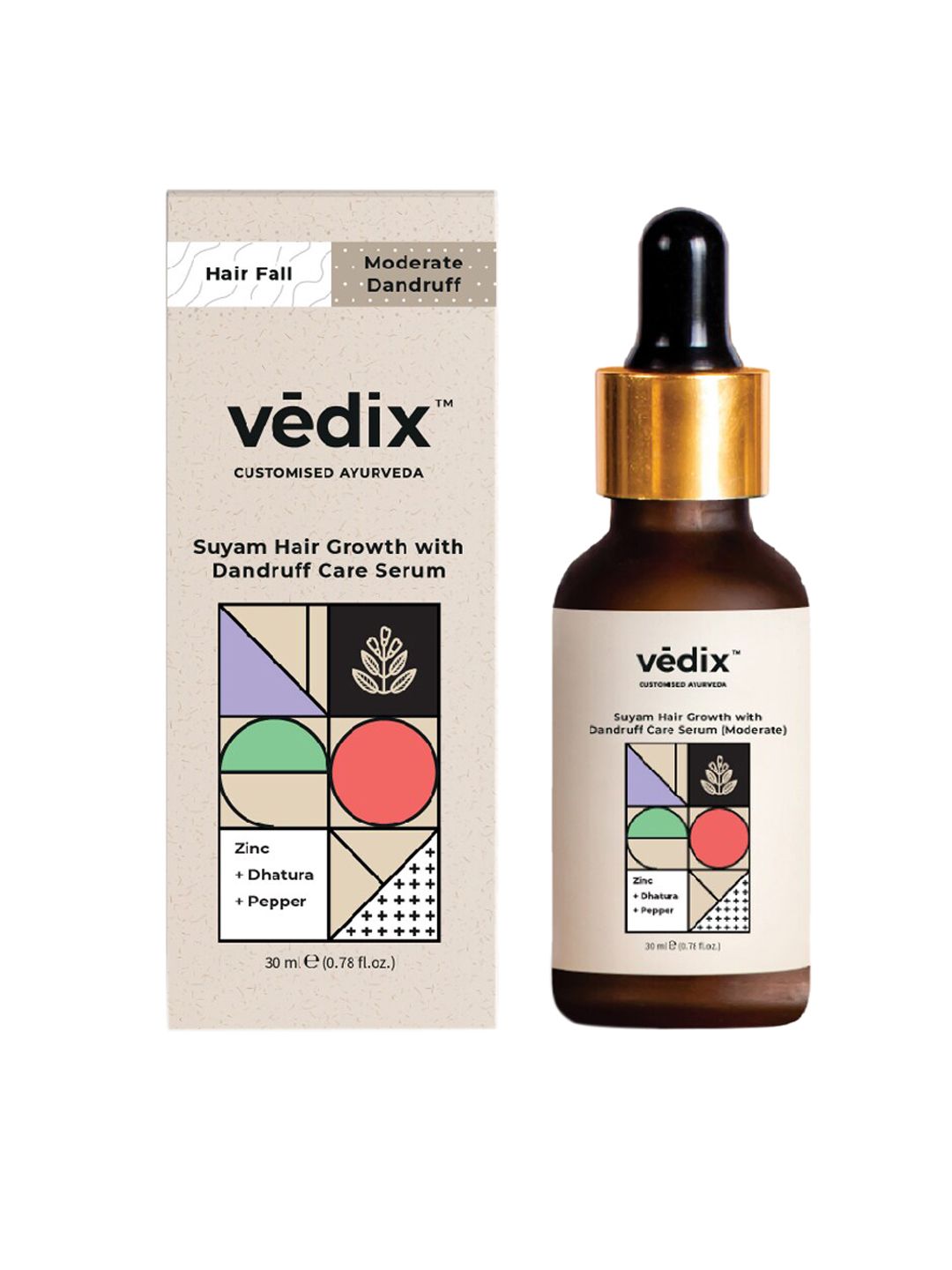 VEDIX Customized Ayurvedic Suyam Hair Growth with Dandruff Care Serum 30 ml Price in India