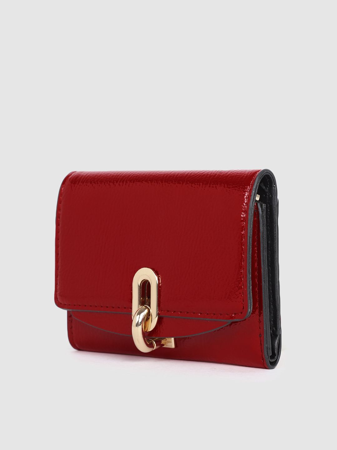 Buy Accessorize Women Faux Leather Patent Lock Wallet - Wallets