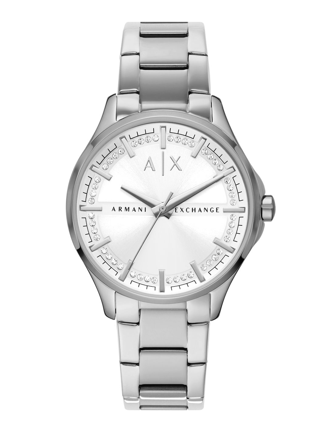 Armani Exchange Women Silver-Toned Dial & Bracelet Style Straps Analogue Watch AX5256 Price in India