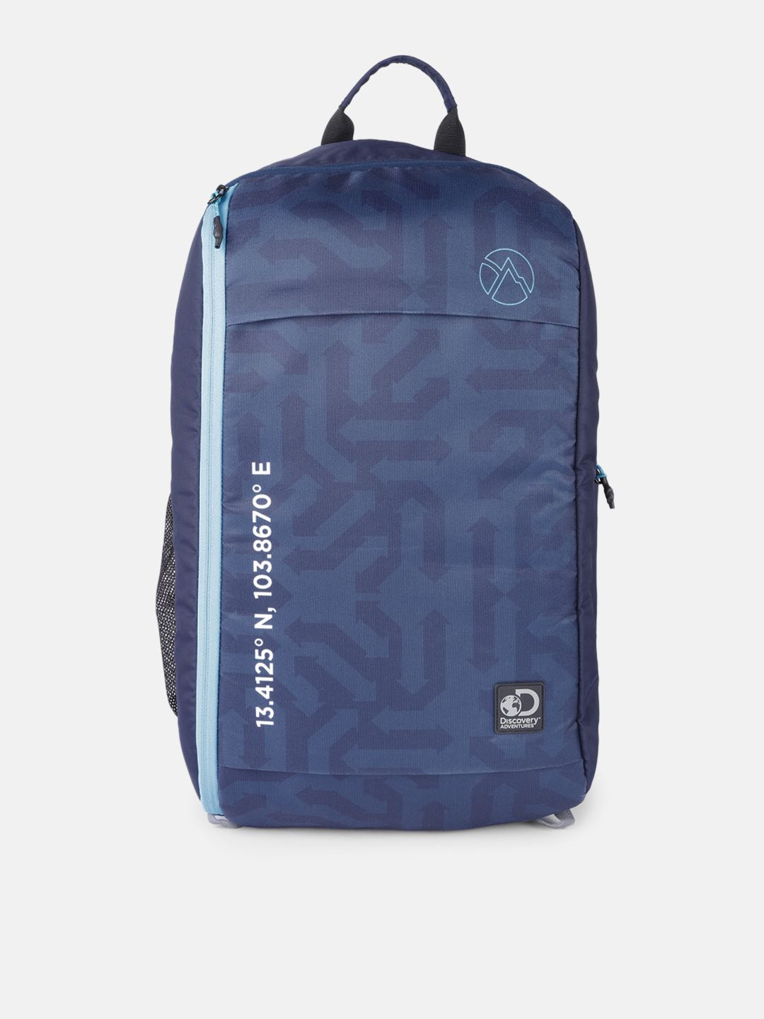 Roadster Unisex Navy Blue Discovery Climb Printed Laptop Backpack Price in India