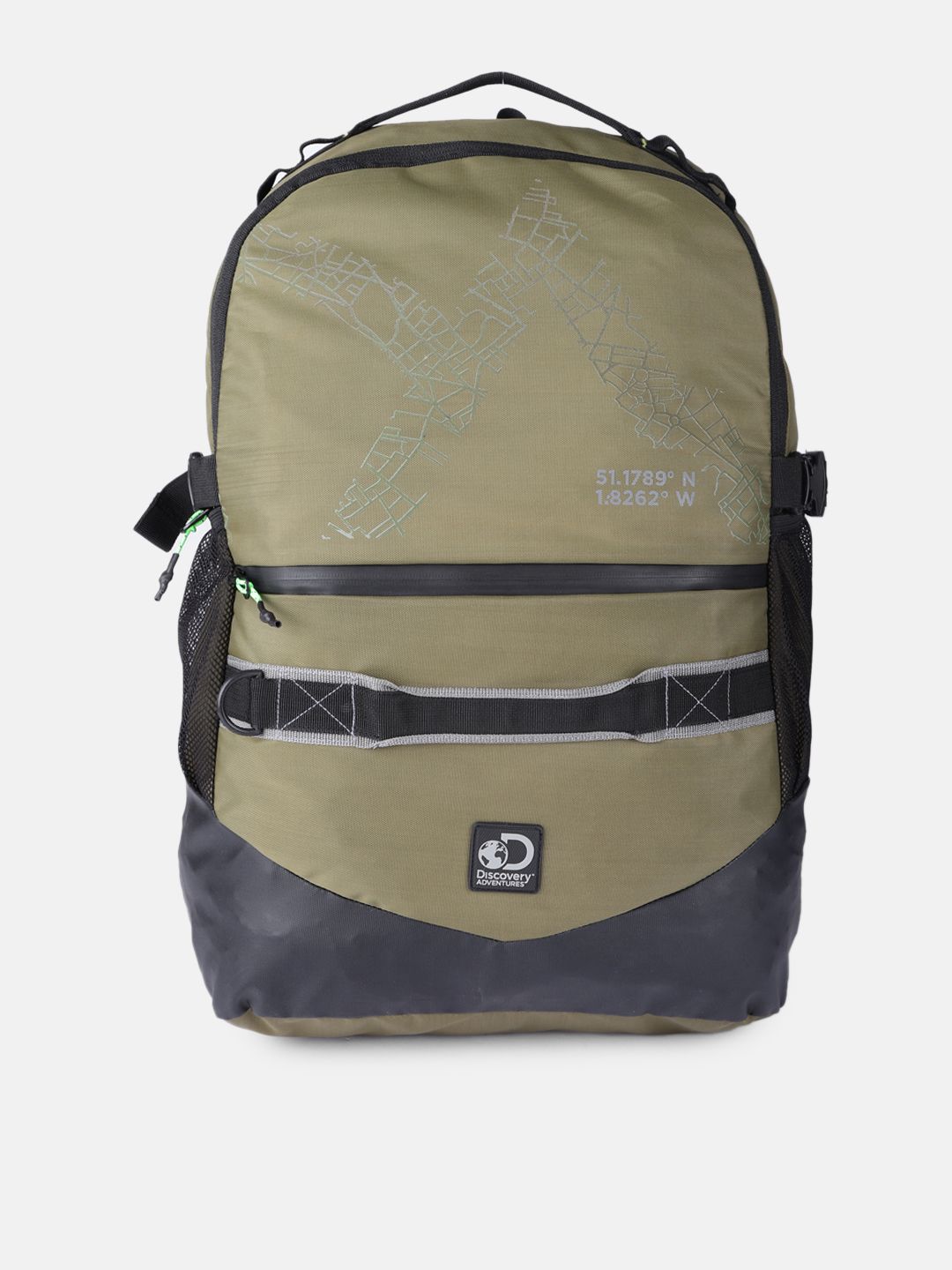 Roadster Unisex Olive Green Discovery Trek Laptop Backpack with Compression Straps Price in India