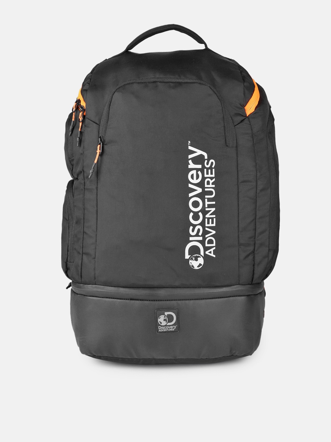 Roadster Unisex Black Cargo Typography Laptop Backpack with Shoe Pocket Price in India