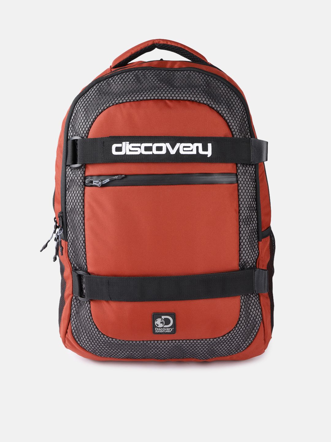 Roadster Unisex Red & Black Colourblocked Discovery Band Backpack Price in India