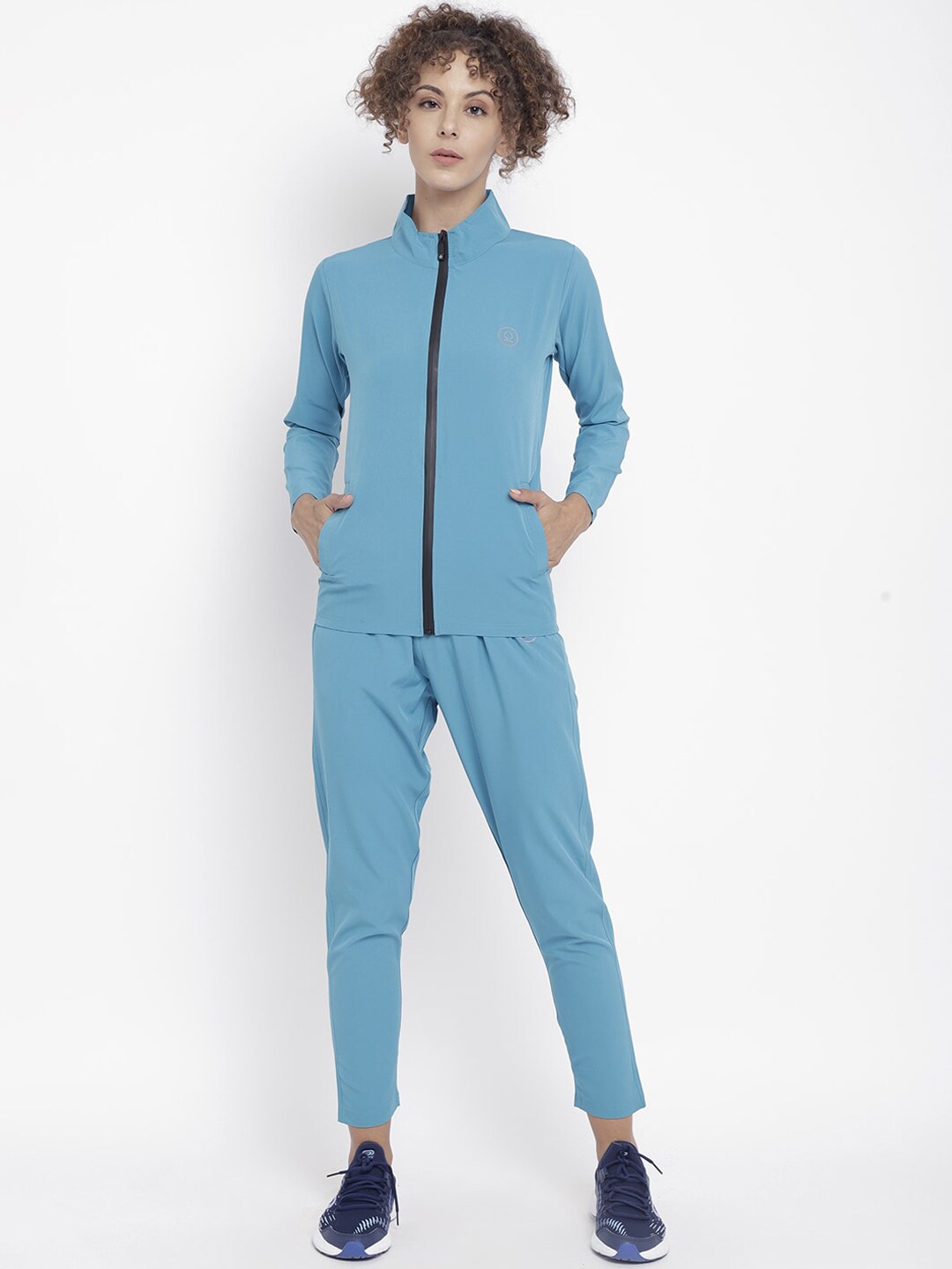 Chkokko Women Blue Solid Track Suit Price in India