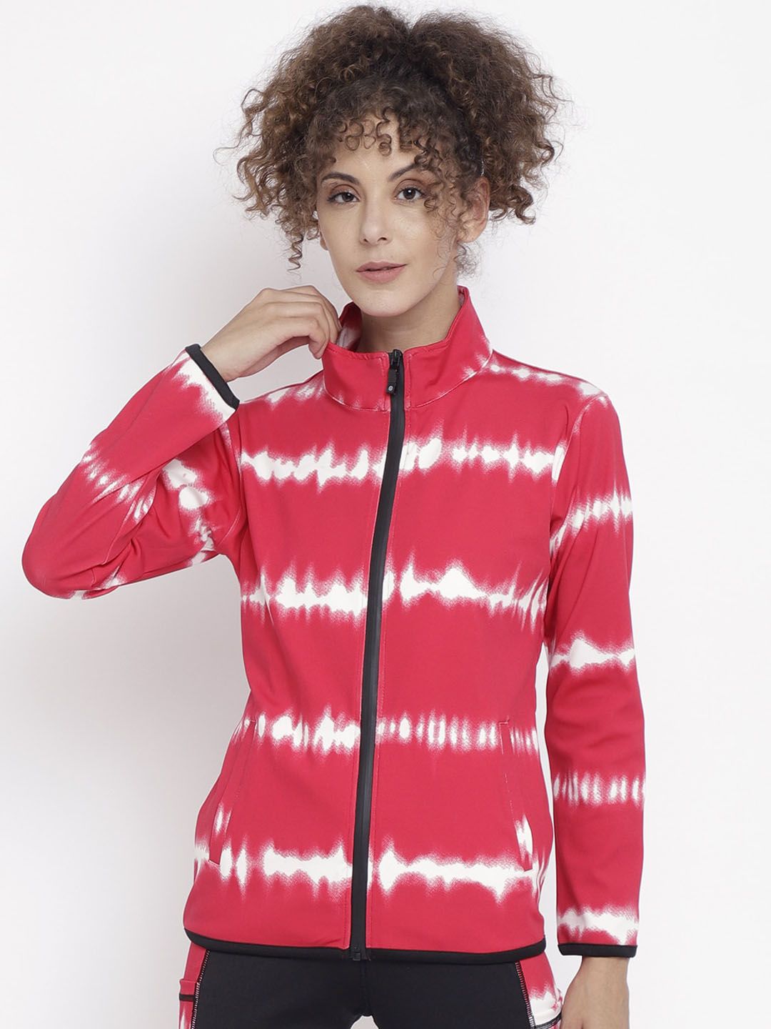 Chkokko Women Pink Dry-Fit Sporty Jacket Price in India