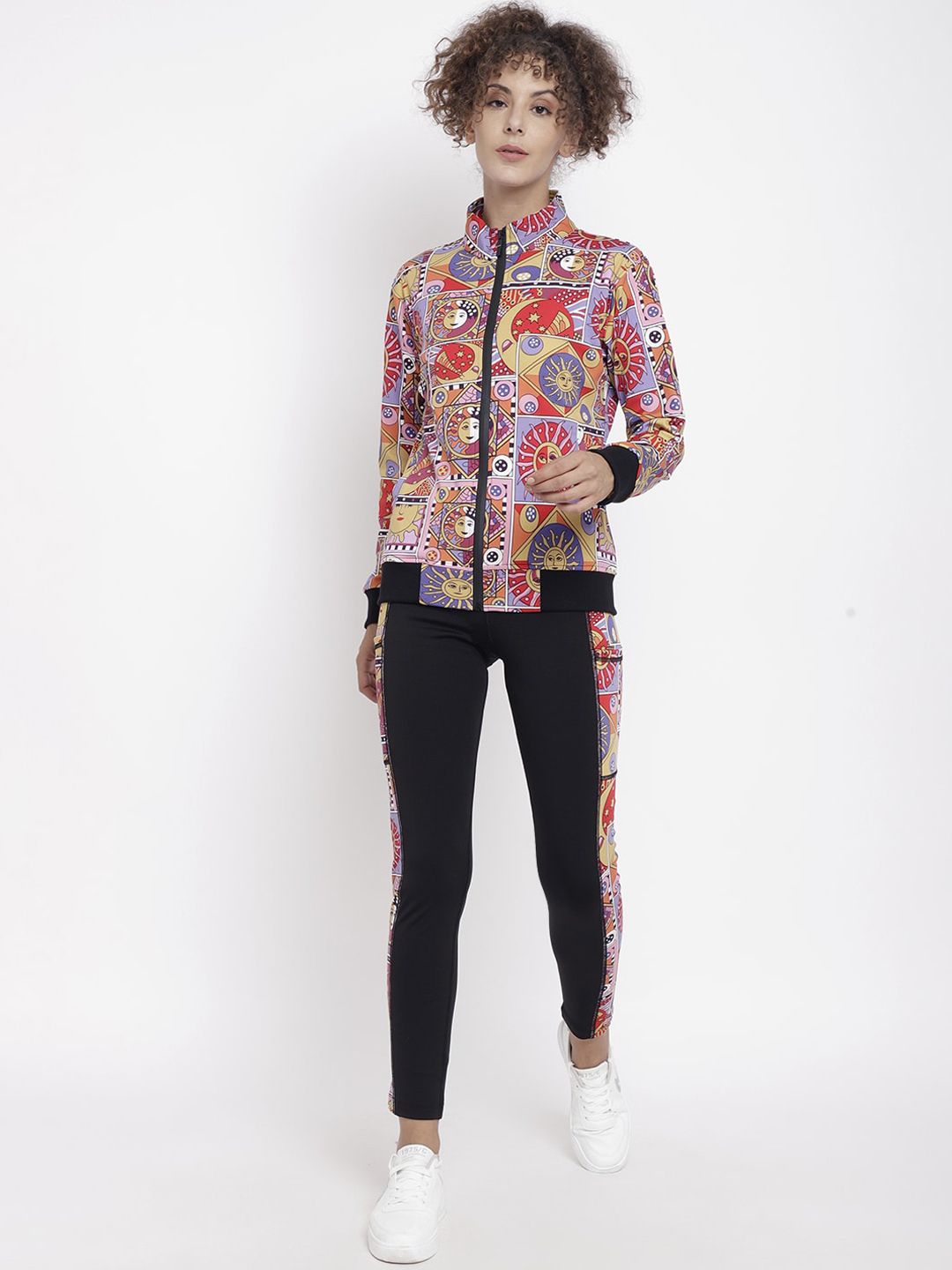 Chkokko Women Red & Black Printed Track Suit Price in India