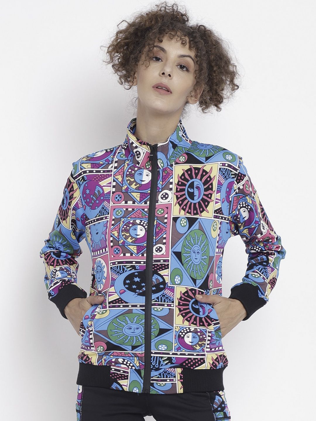 Chkokko Women Multicoloured Floral Bomber Jacket Price in India