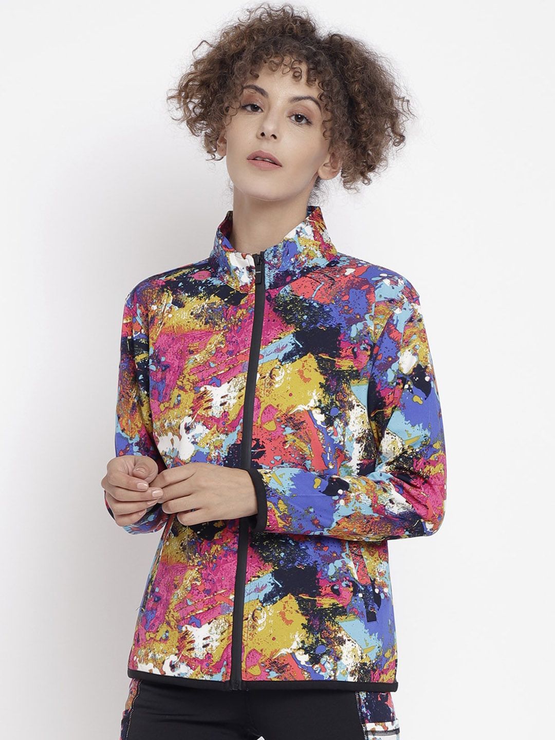 Chkokko Women Multicoloured Floral Open Front Jacket Price in India
