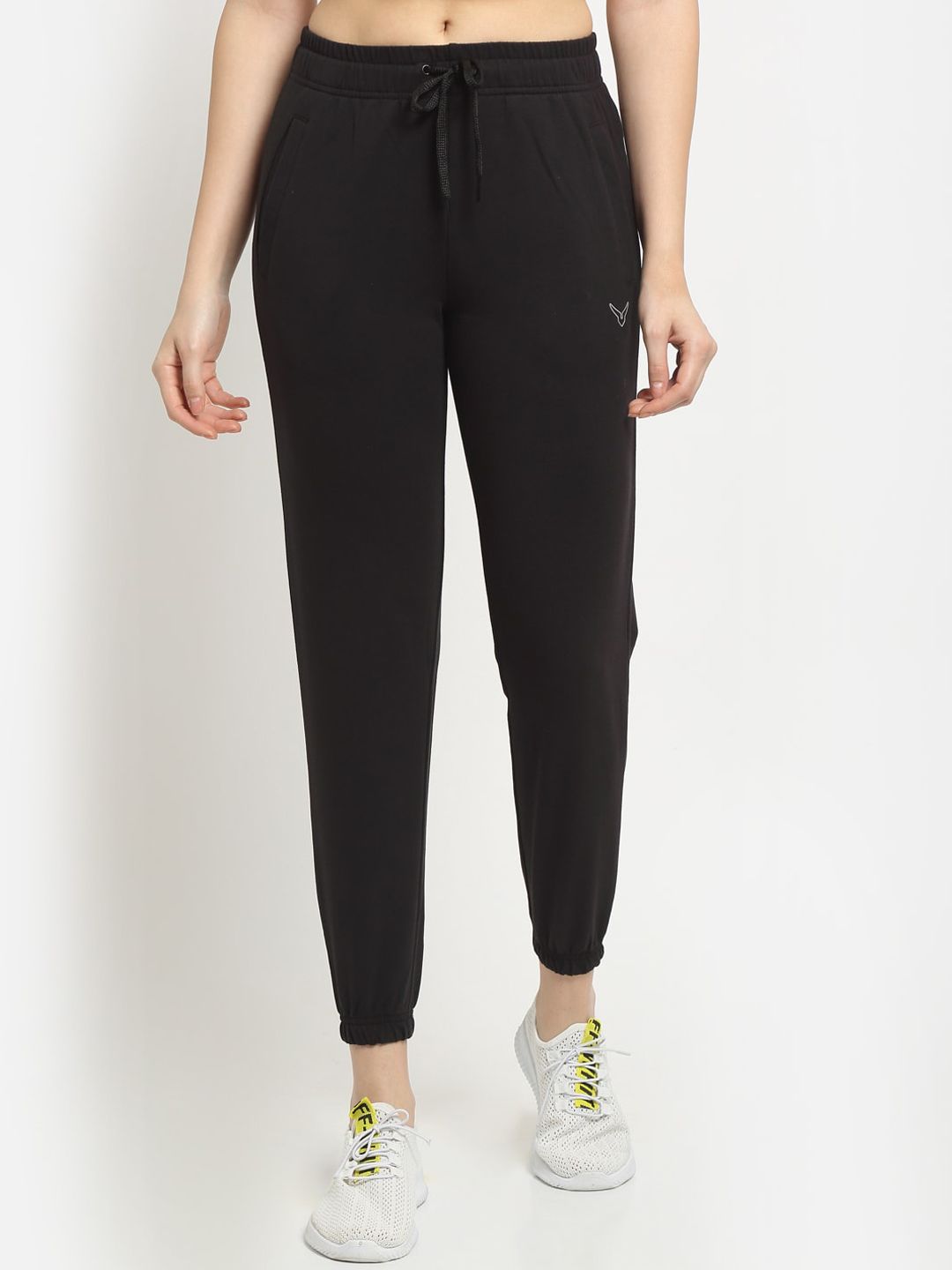 Invincible Women Black Solid Slim Fit Joggers Price in India