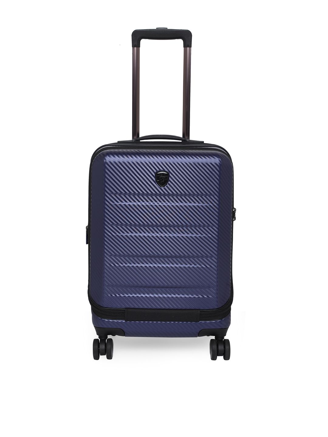 Heys Navy Blue Textured Hard-Sided Cabin Trolley Suitcase Price in India