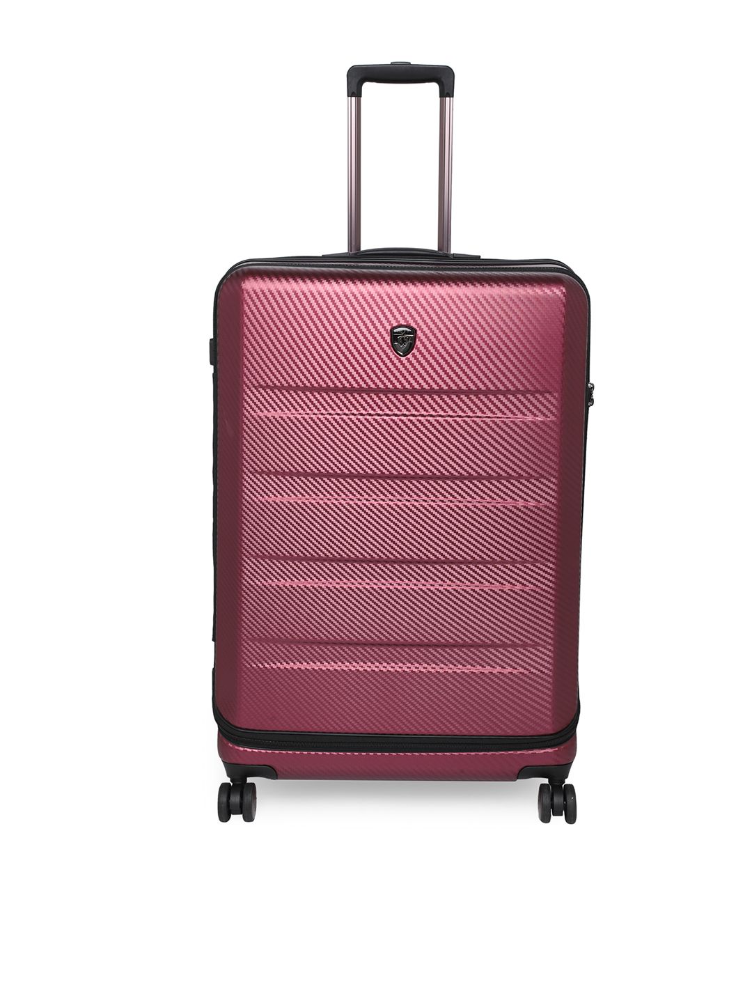 Heys Burgundy Textured Hard-Sided Large Trolley Suitcase Price in India