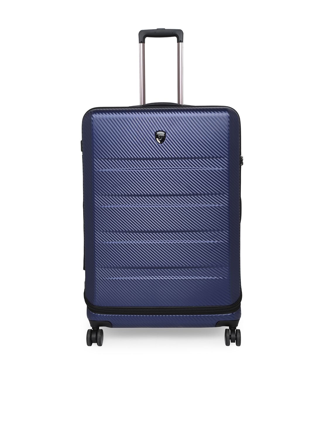 Heys Navy Blue Textured Hard-Sided Large Trolley Suitcase Price in India