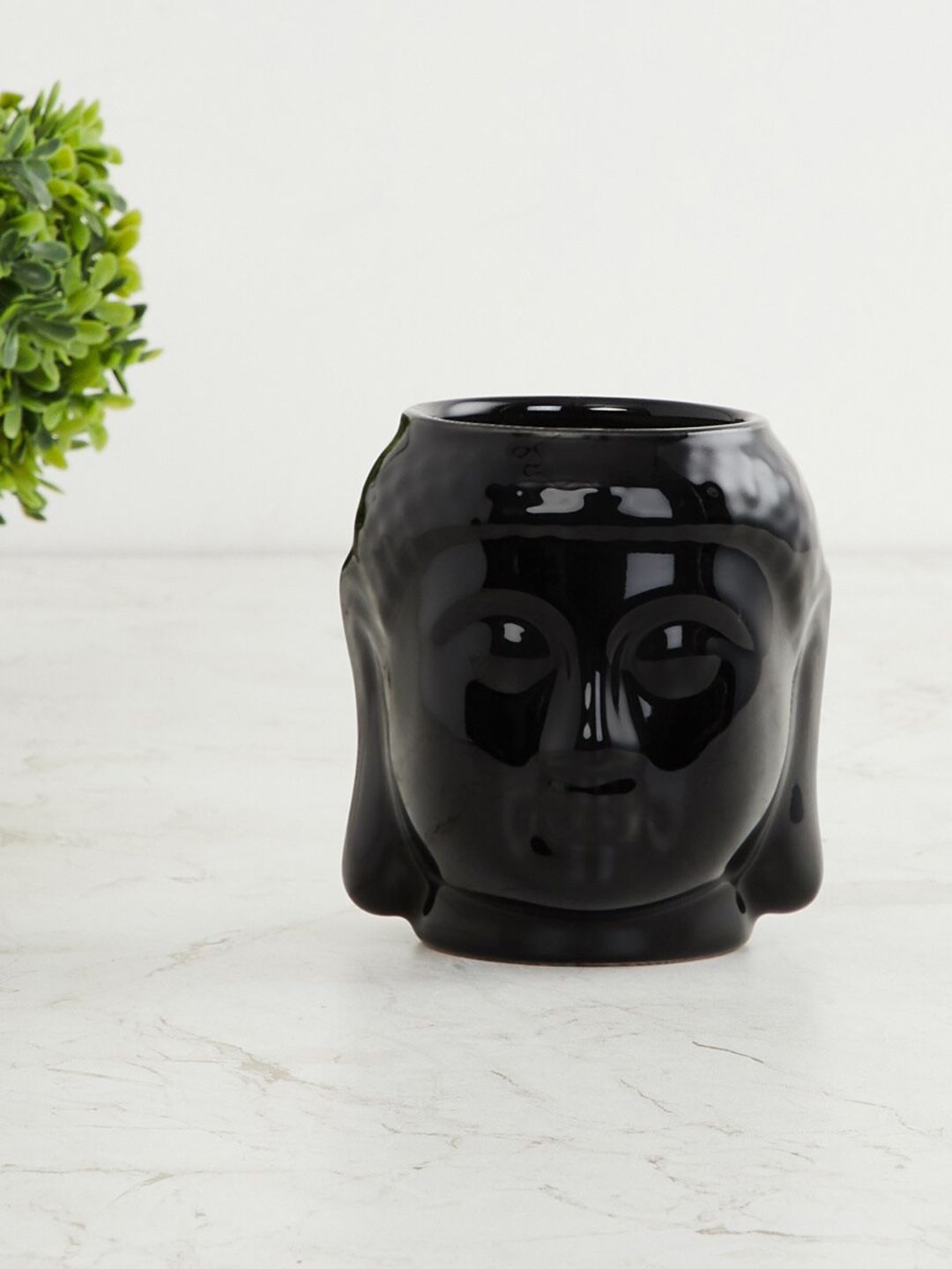 Home Centre Black Solid Ceramic Planter Price in India