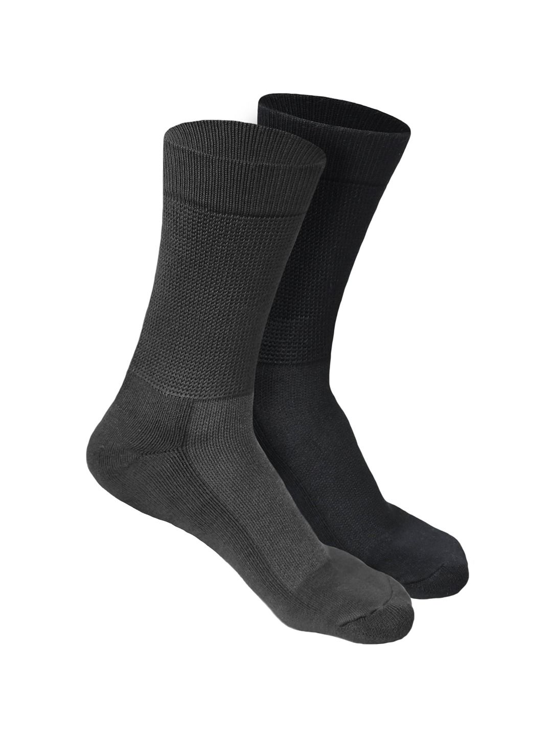 Heelium Men Pack of 2 Bamboo Super Soft & Odour-Free Breathable Crew-Length Socks
