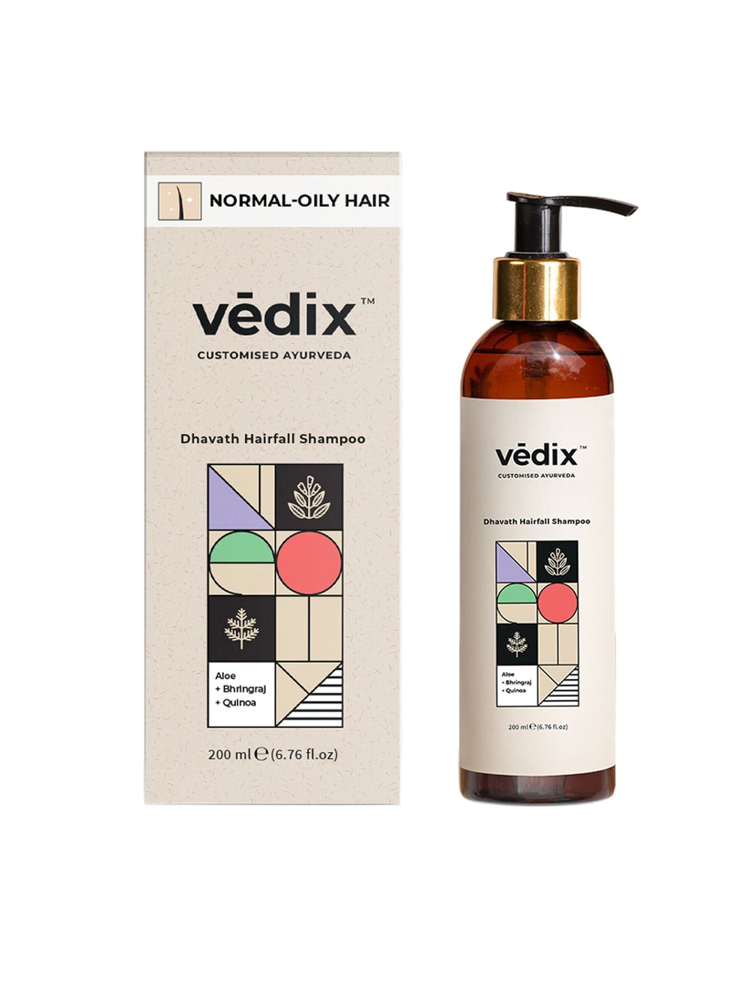 VEDIX Customized Ayurvedic Dhavath Hairfall Shampoo - For Normal & Oily Hair Price in India