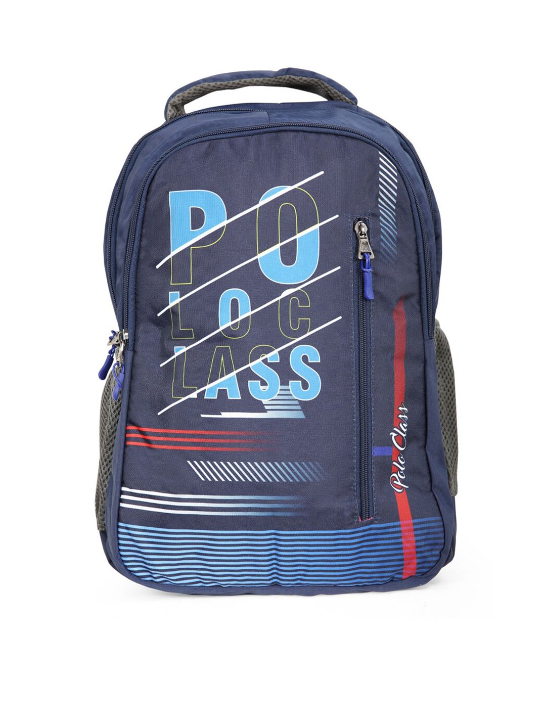 Polo Class Unisex Navy Blue & Blue Printed 20 L Backpack Price in India