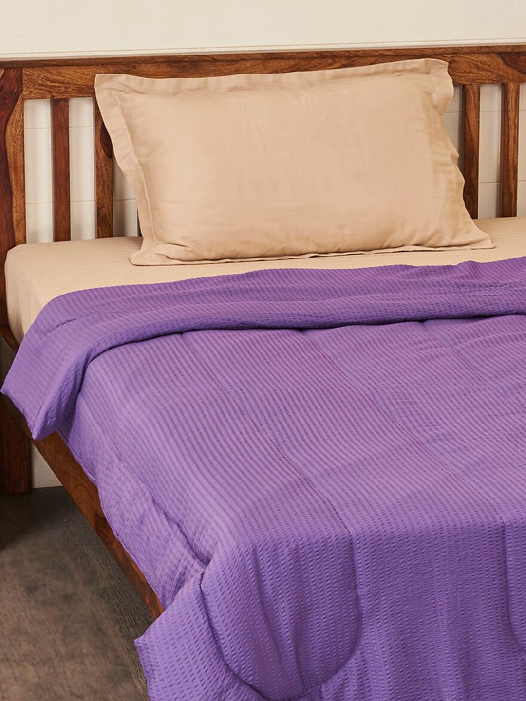 Home Centre Purple Mild Winter 150 GSM Single Bed Quilt Price in India
