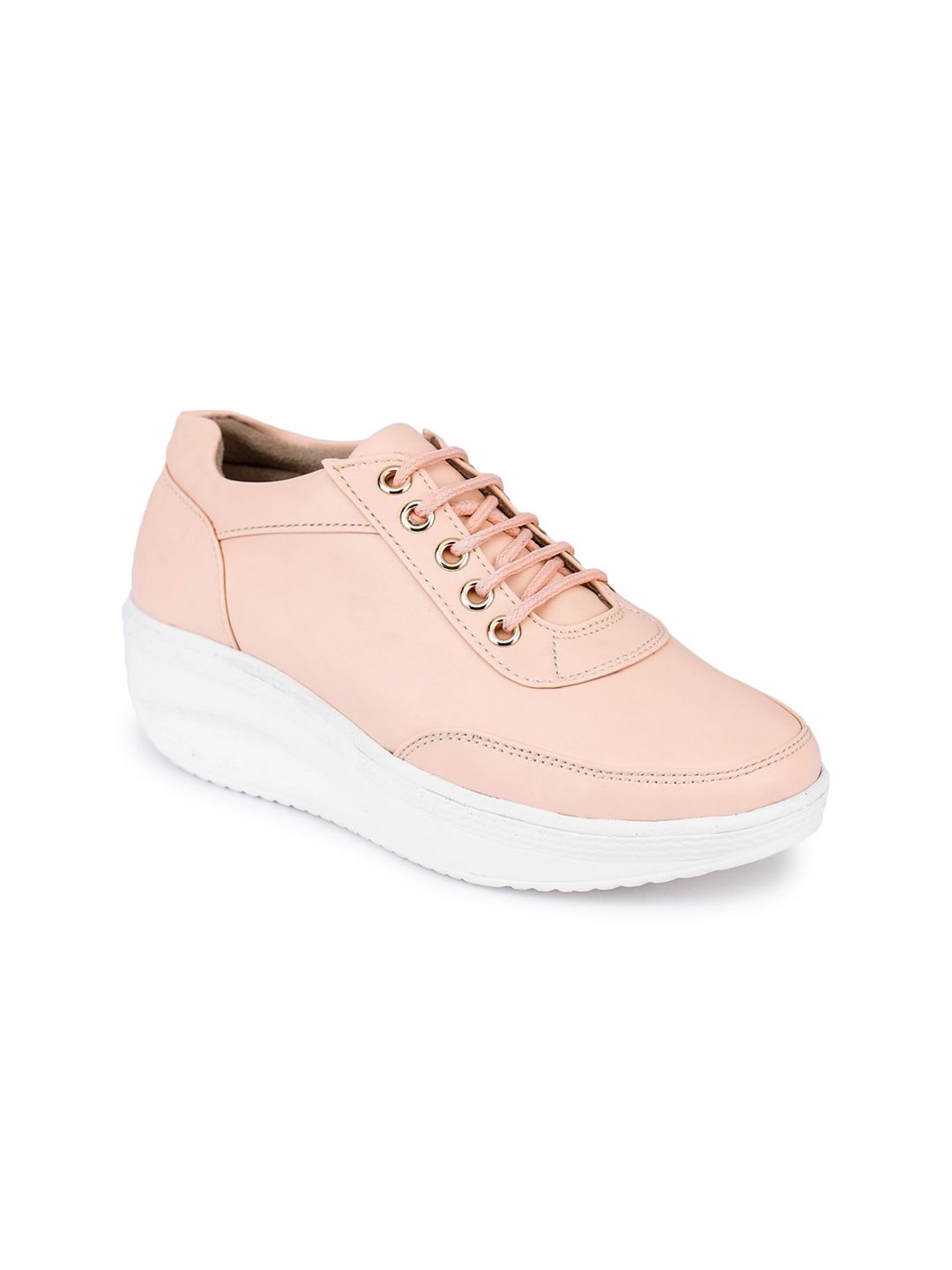 VALIOSAA Women Pink Solid Flatforms Price in India