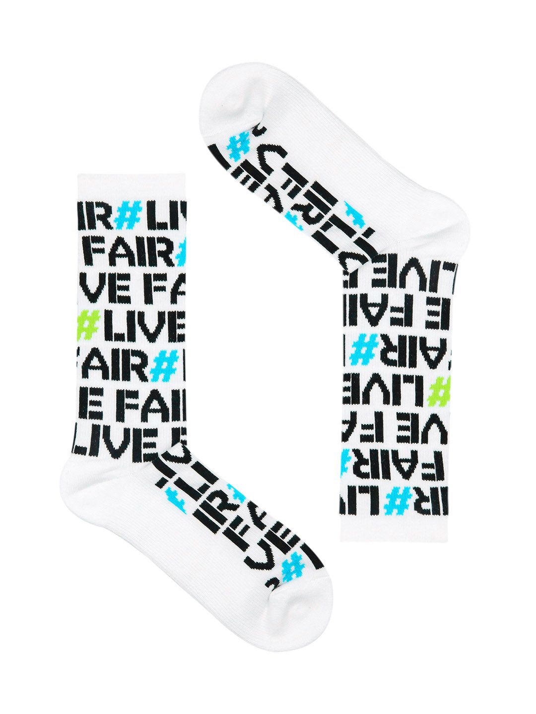 Socksxpress Men White Fair Trade Organic Cotton Calf length Socks