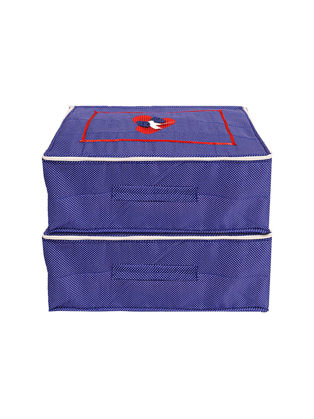 Kuber Industries Set Of 2 Blue Printed Saree Organisers Price in India