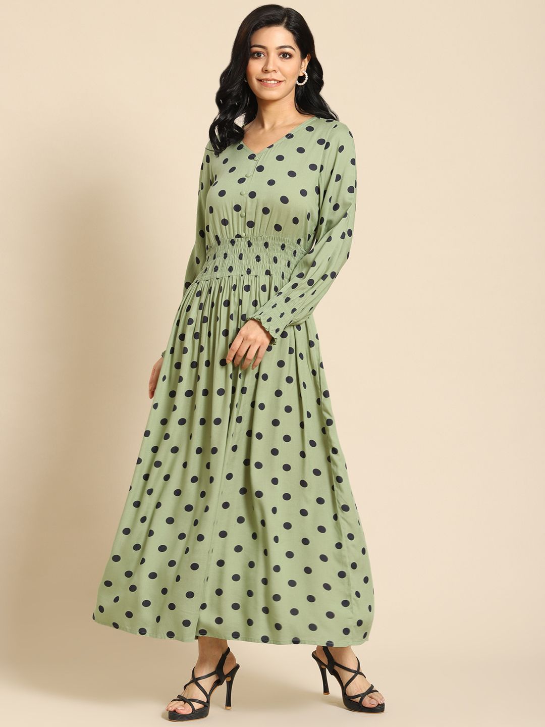 Prakrti Green Maxi Dress Price in India