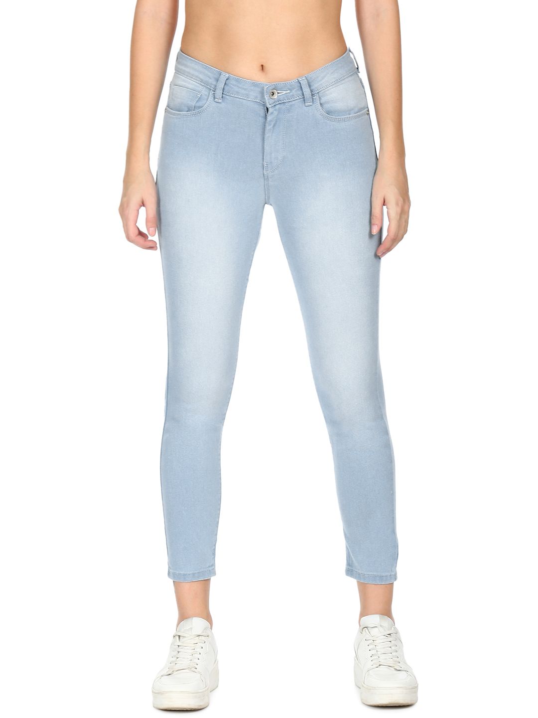 Flying Machine Women Blue Veronica Skinny Fit Heavy Fade Stretchable Jeans Price in India