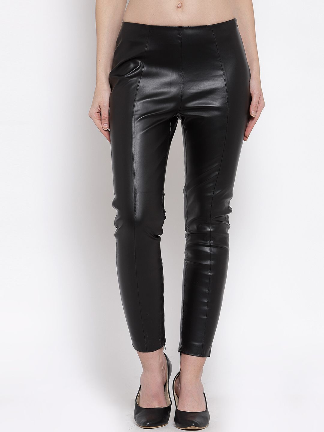 BEAVER Women Black Skinny Fit Trousers Price in India