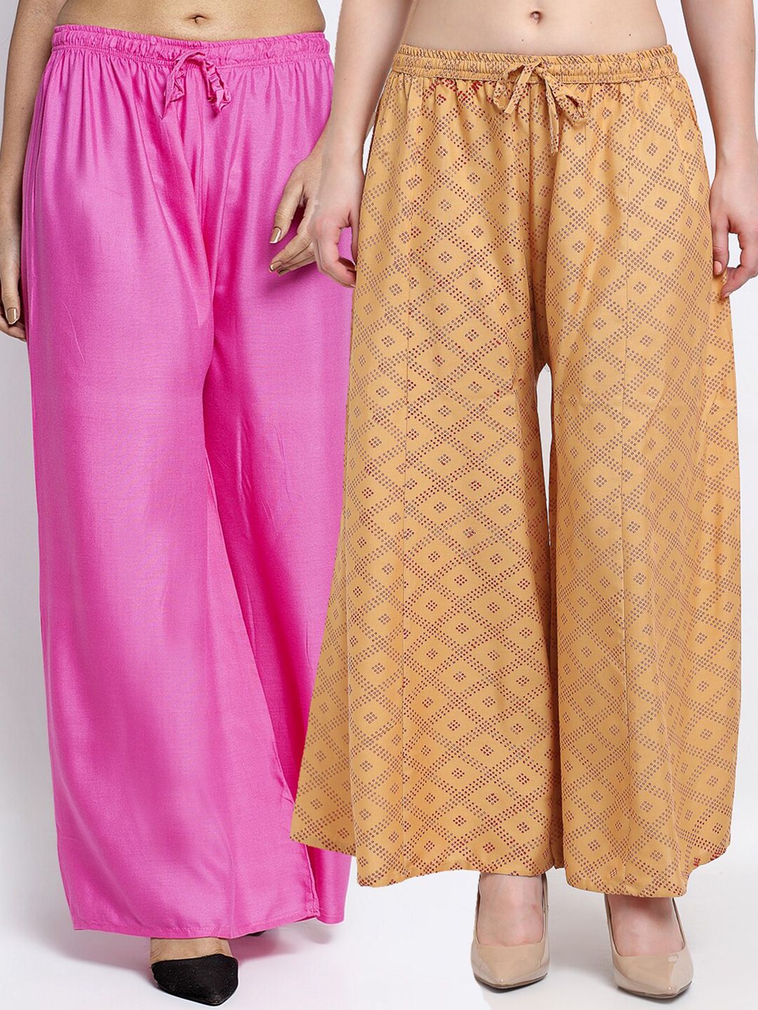 GRACIT Women Pack of 2 Flared Palazzos Price in India