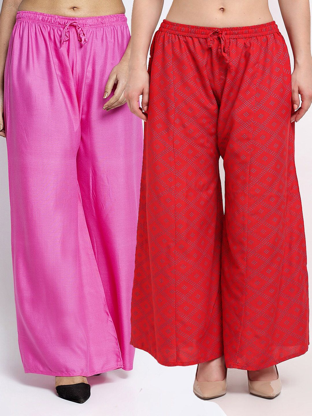 GRACIT Women Pack of 2 Flared Palazzos Price in India