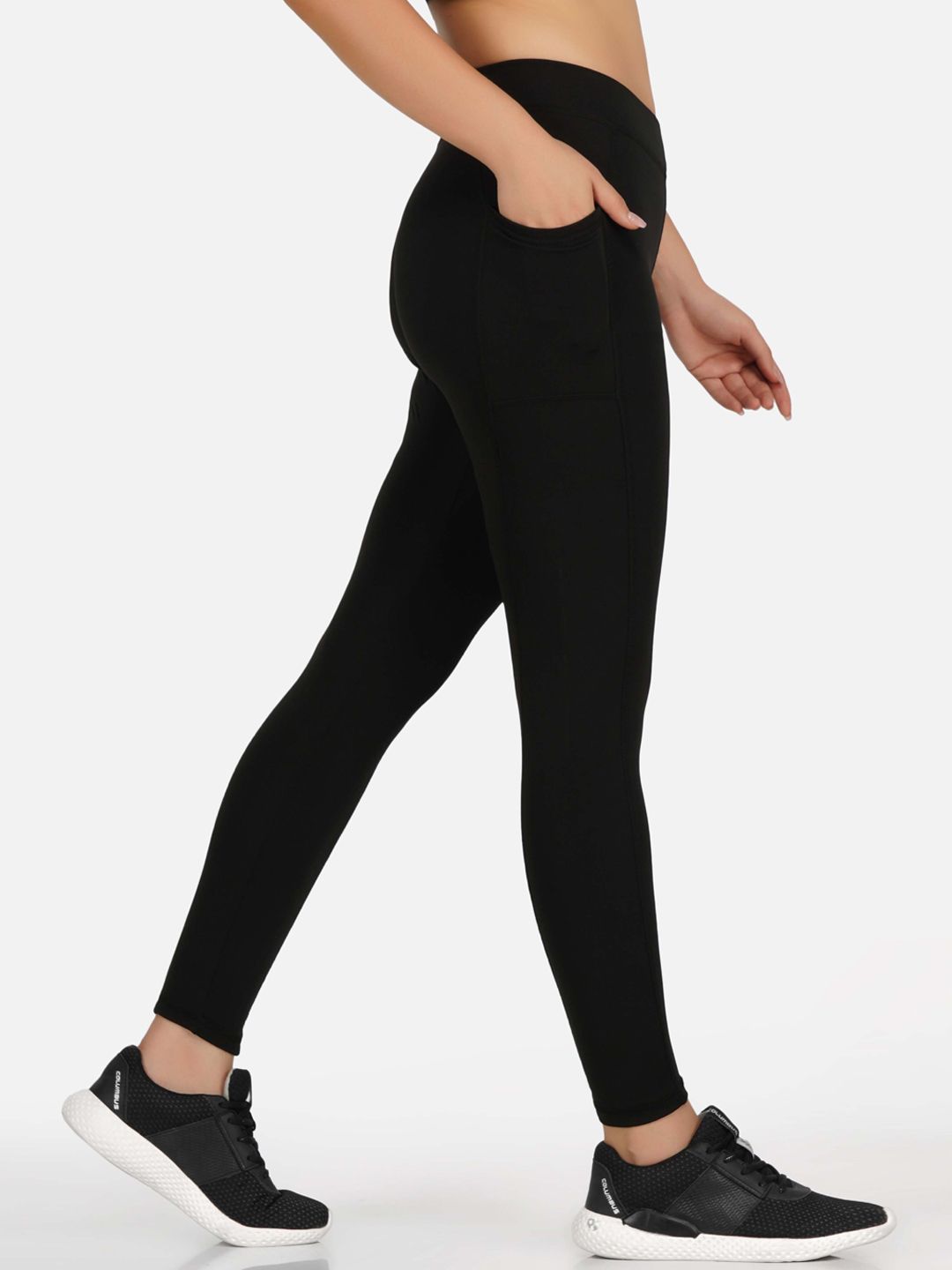 NEU LOOK FASHION Women Black Solid Gym Tights Price in India