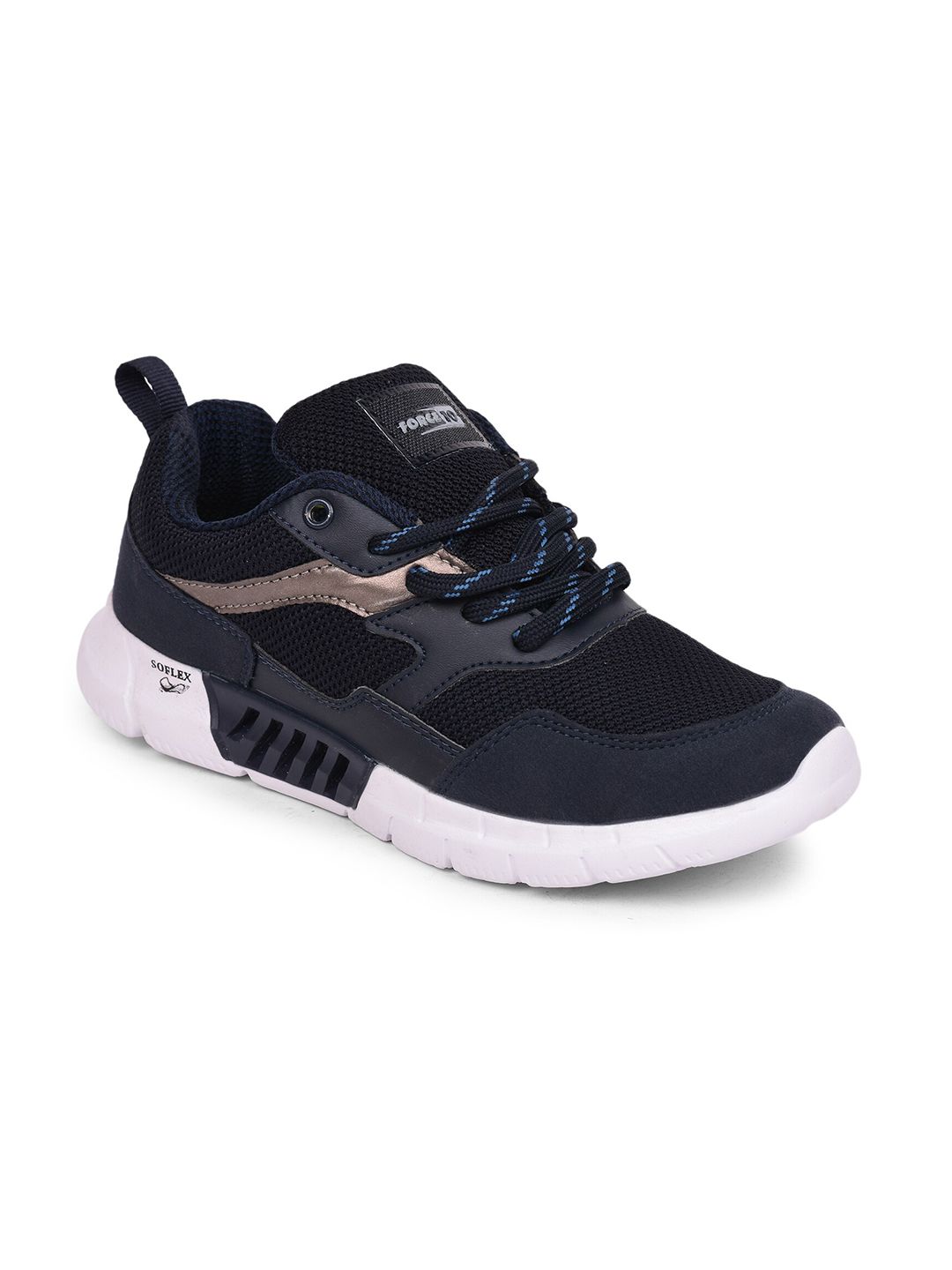 Liberty Women Navy Blue Mesh Running Non-Marking Shoes Price in India