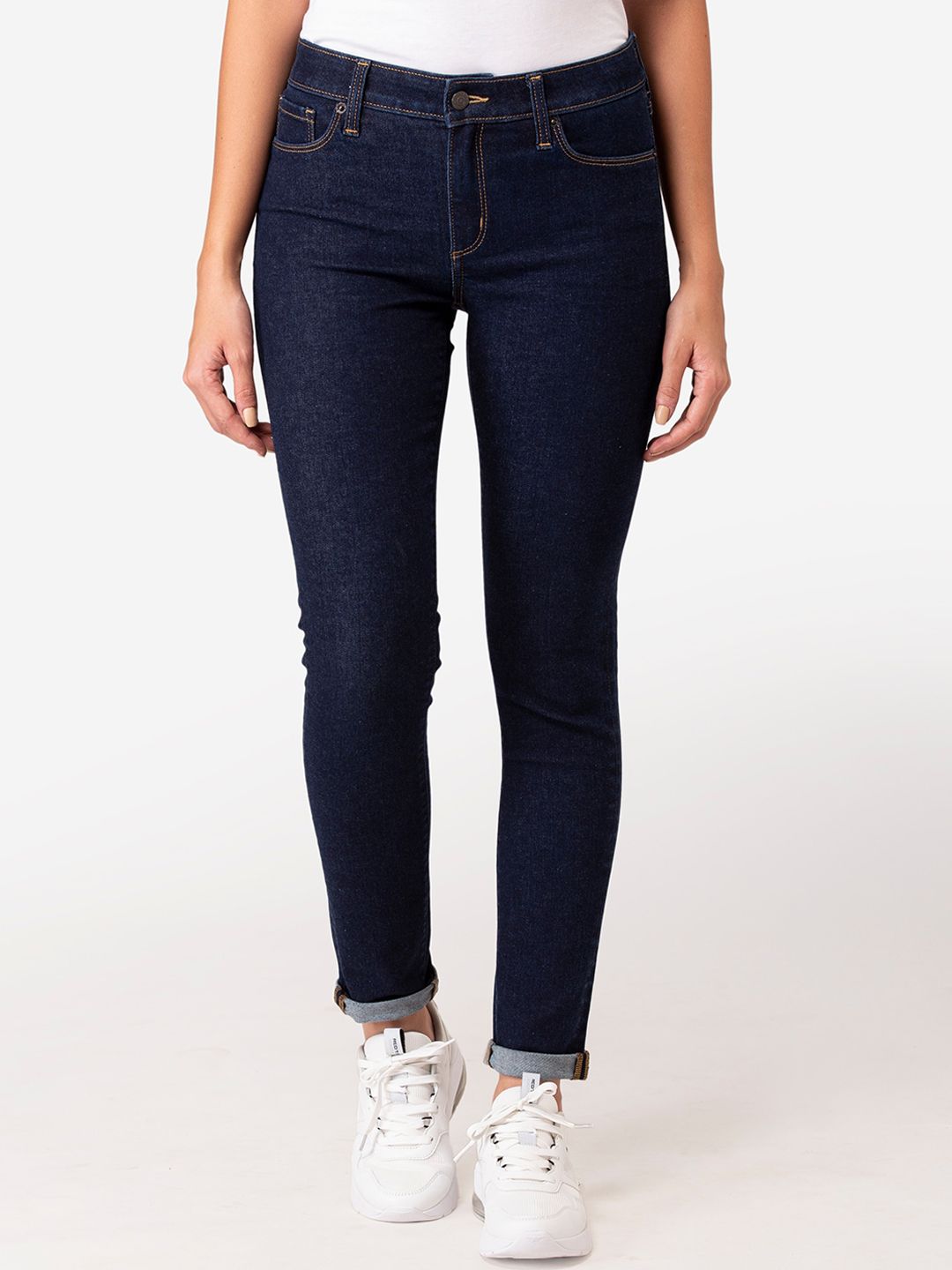Mode by Red Tape Women Blue Skinny Fit Jeans Price in India
