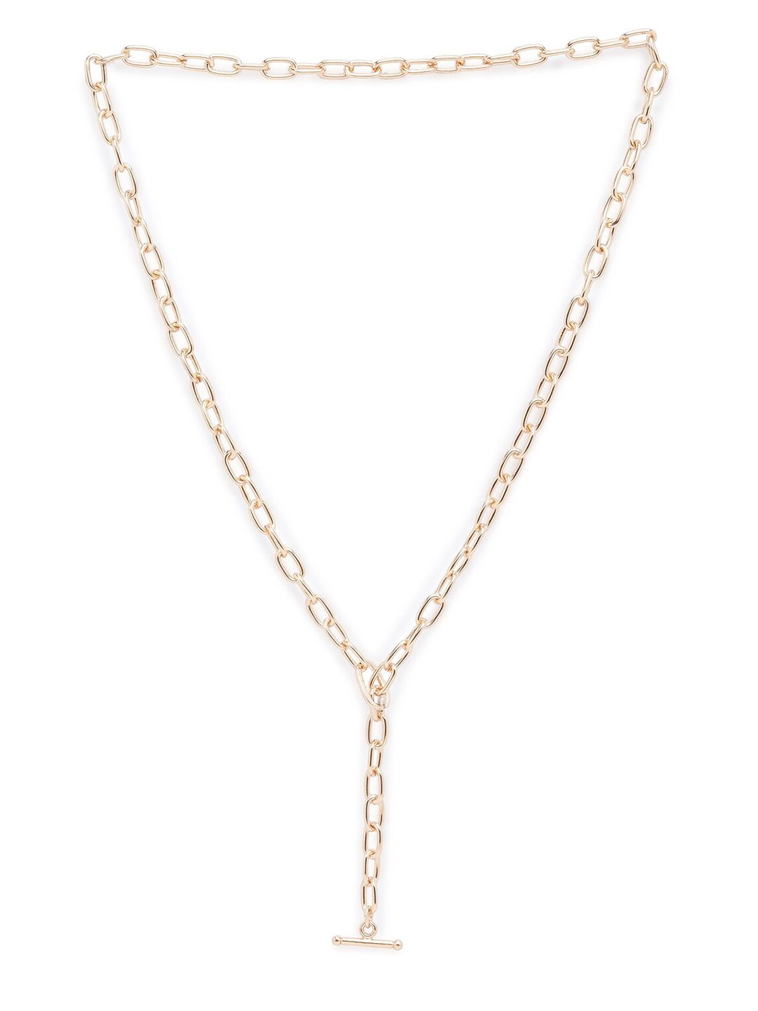 Lilly & sparkle Gold-Toned Gold-Plated Necklace Price in India