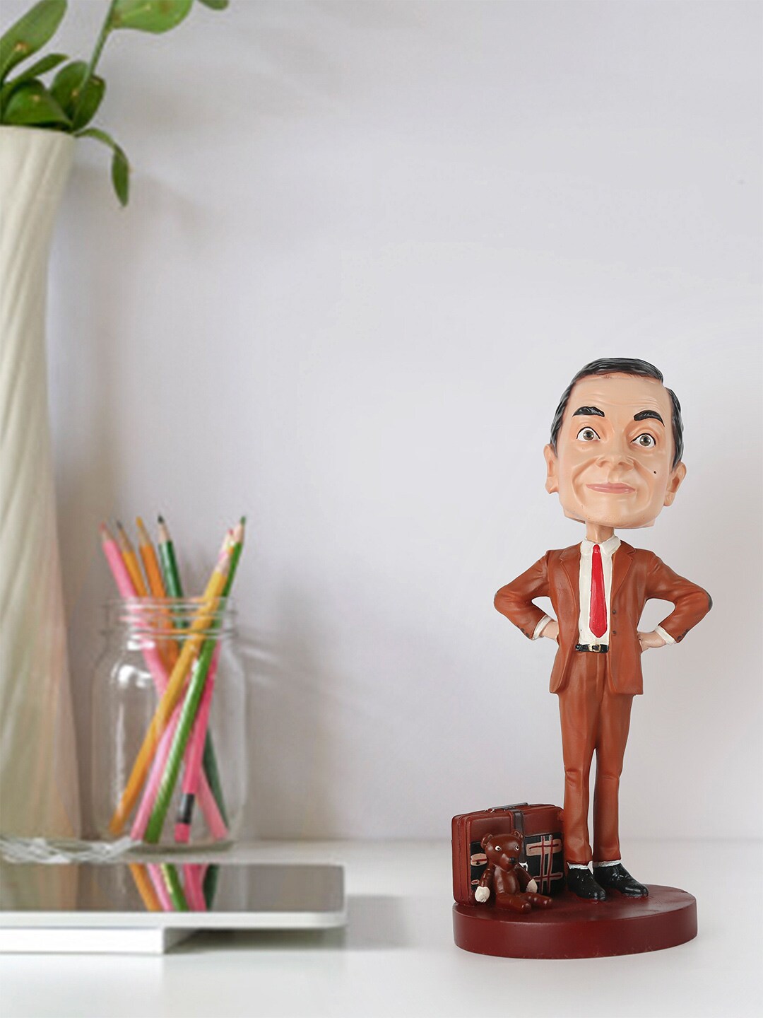 Bigsmall Polyresin Standing Mr. Bean Bobblehead Miniature Showpiece Price in India