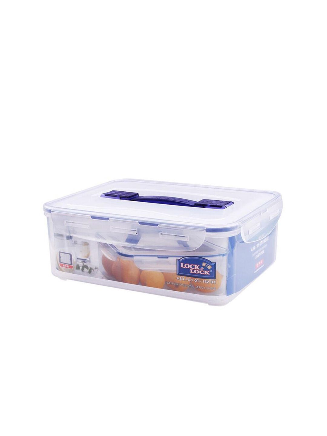 Lock & Lock Transparent & Blue Plastic Airtight Food Container Price in India