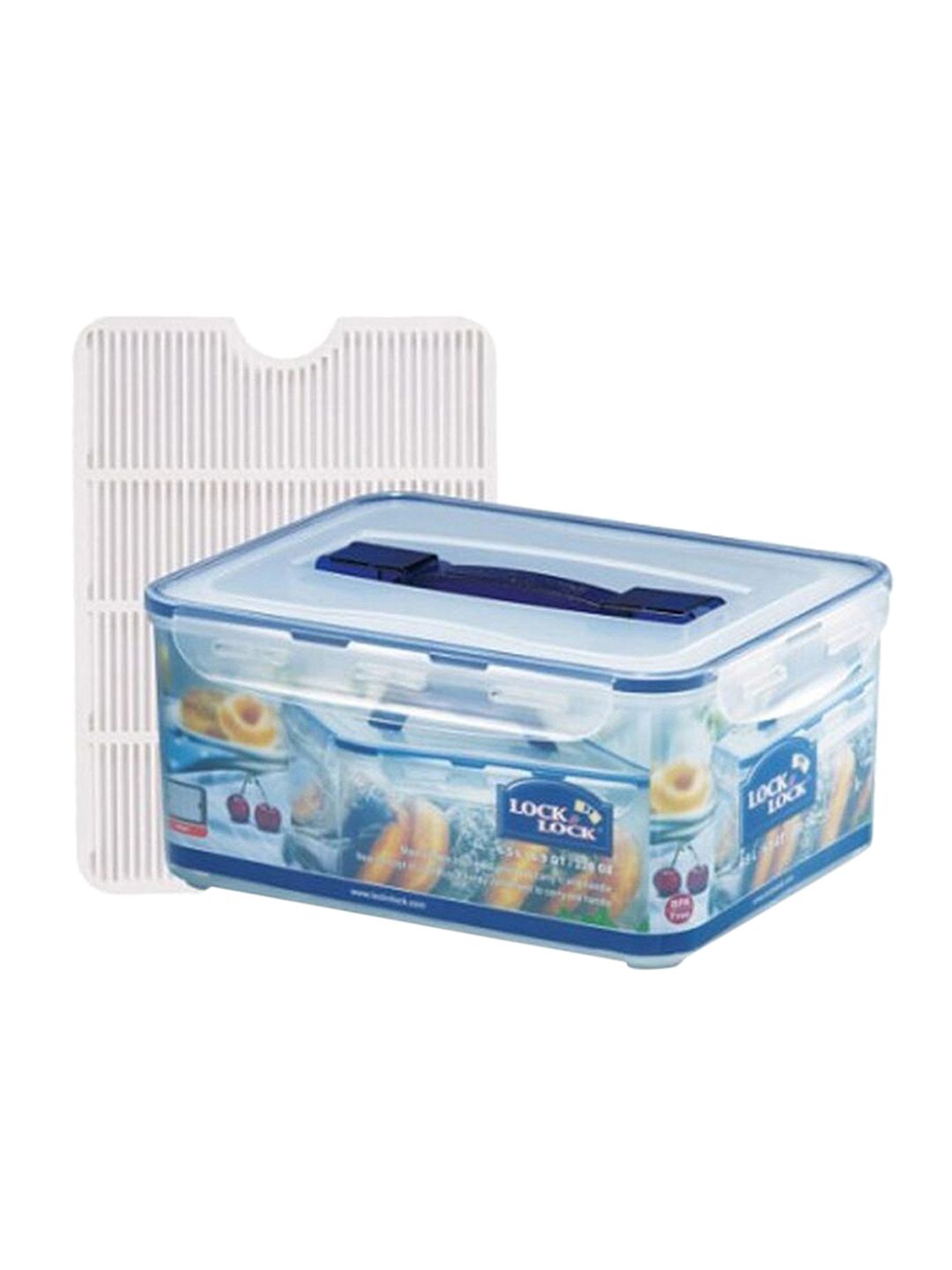 Lock & Lock Transparent & Blue Plastic Airtight Food Container Price in India