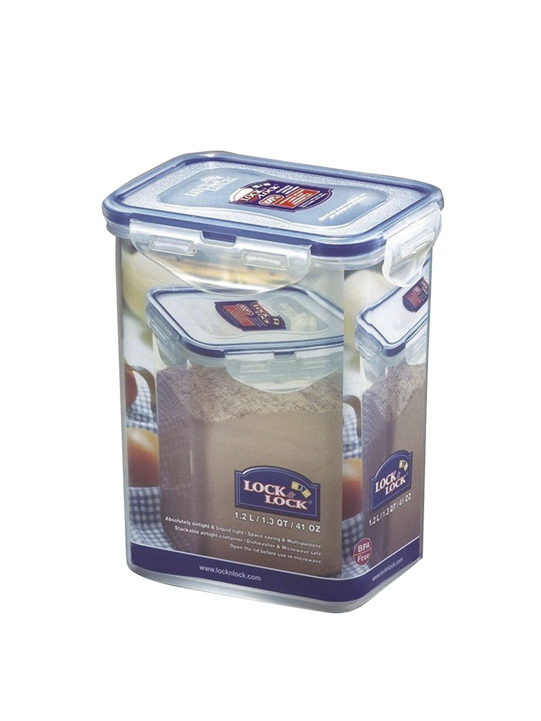 Lock & Lock Transparent Plastic Airtight Food Storage Container With Leakproof Lid 1.2 L Price in India